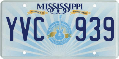 MS license plate YVC939