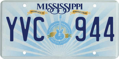MS license plate YVC944