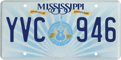 MS license plate YVC946