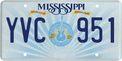 MS license plate YVC951