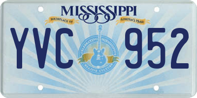 MS license plate YVC952