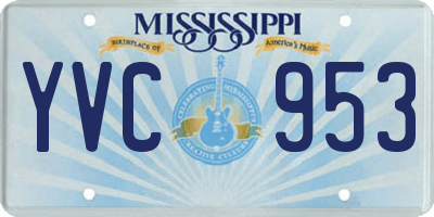 MS license plate YVC953