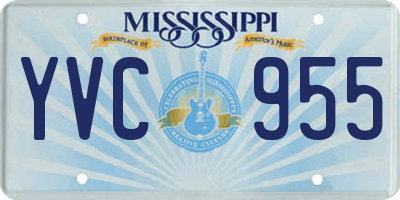 MS license plate YVC955