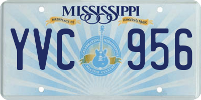 MS license plate YVC956