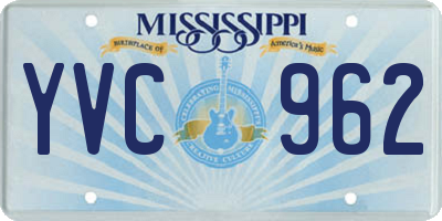MS license plate YVC962