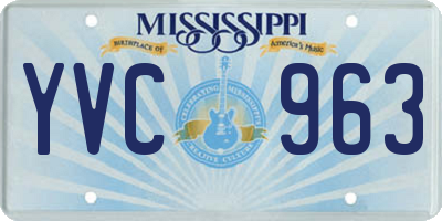 MS license plate YVC963