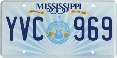 MS license plate YVC969