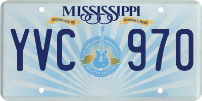 MS license plate YVC970