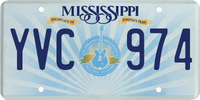 MS license plate YVC974