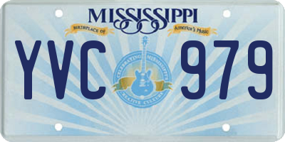 MS license plate YVC979