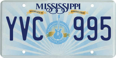 MS license plate YVC995