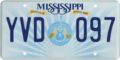 MS license plate YVD097