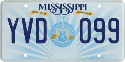 MS license plate YVD099