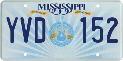 MS license plate YVD152