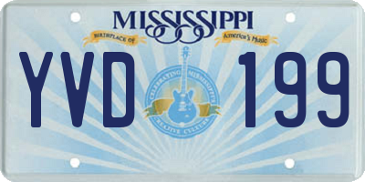 MS license plate YVD199