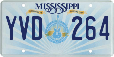 MS license plate YVD264