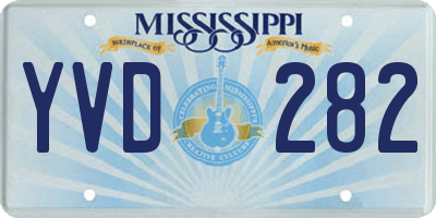 MS license plate YVD282
