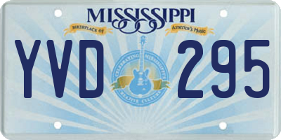 MS license plate YVD295