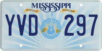 MS license plate YVD297