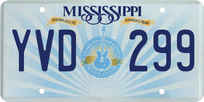 MS license plate YVD299