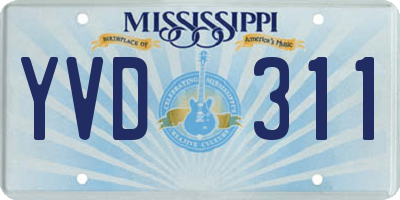 MS license plate YVD311