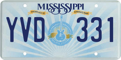 MS license plate YVD331