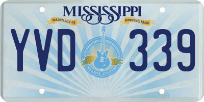 MS license plate YVD339