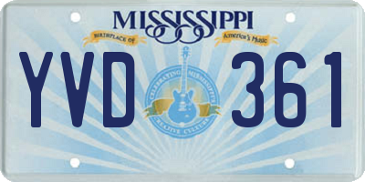MS license plate YVD361