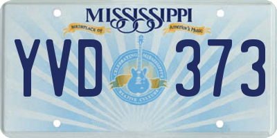 MS license plate YVD373