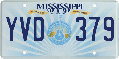 MS license plate YVD379
