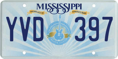 MS license plate YVD397