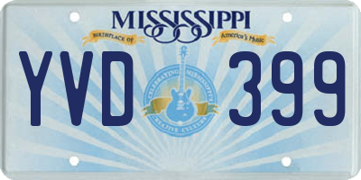 MS license plate YVD399