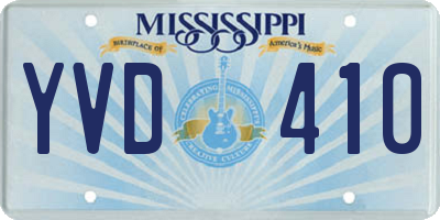 MS license plate YVD410