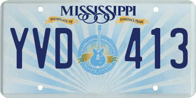 MS license plate YVD413