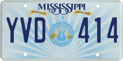MS license plate YVD414