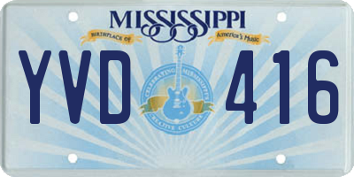 MS license plate YVD416