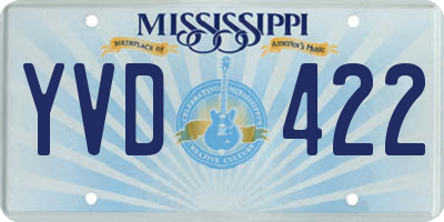 MS license plate YVD422