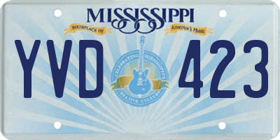 MS license plate YVD423