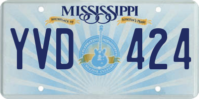 MS license plate YVD424