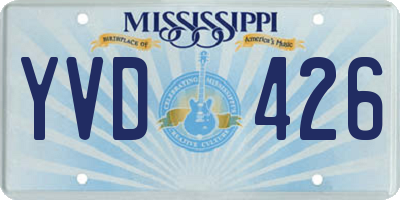 MS license plate YVD426