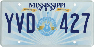 MS license plate YVD427