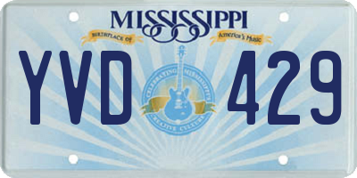 MS license plate YVD429