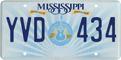 MS license plate YVD434