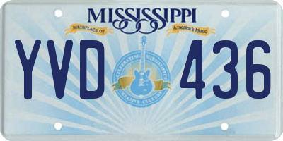 MS license plate YVD436