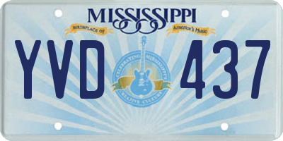 MS license plate YVD437