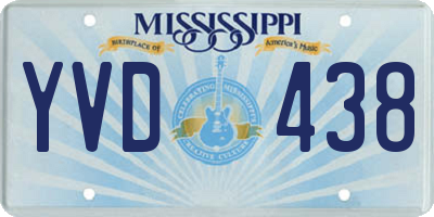 MS license plate YVD438