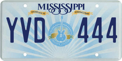 MS license plate YVD444