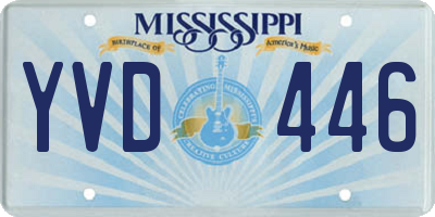 MS license plate YVD446