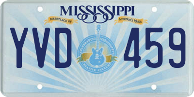 MS license plate YVD459