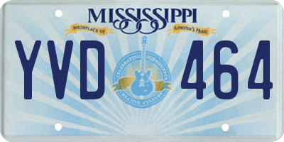 MS license plate YVD464